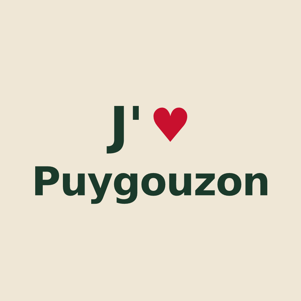 Tote bag personnalisé Puygouzon — design J'aime Puygouzon