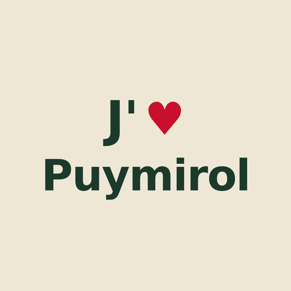 Tote bag personnalisé Puymirol — design J'aime Puymirol