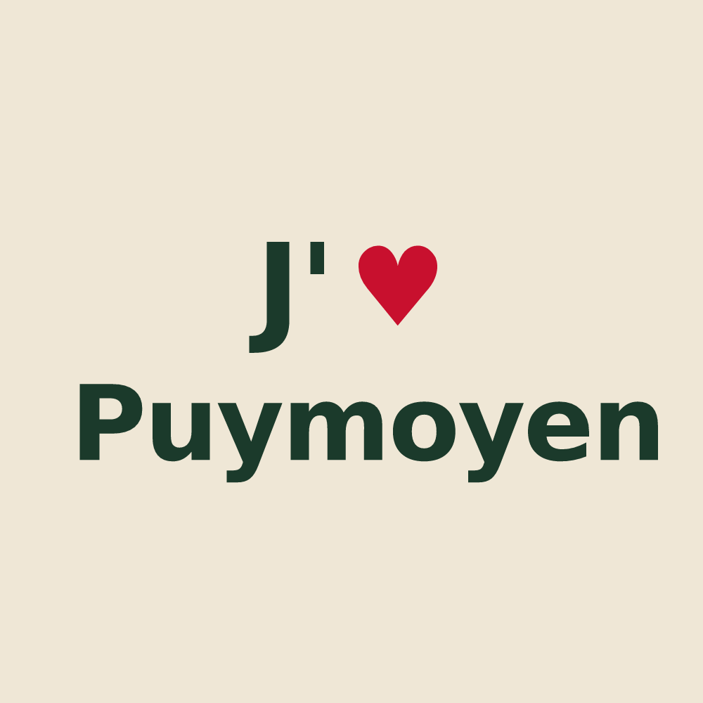 Tote bag personnalisé Puymoyen — design J'aime Puymoyen