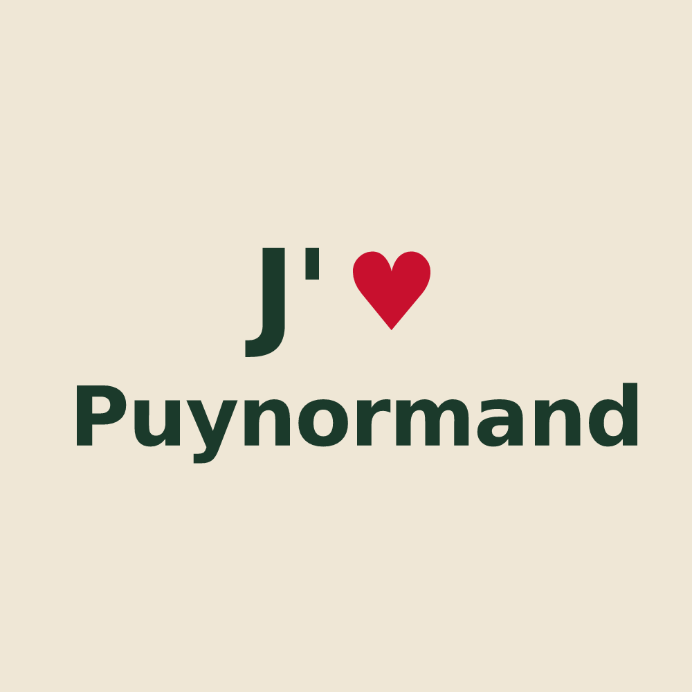 Tote bag personnalisé Puynormand — design J'aime Puynormand