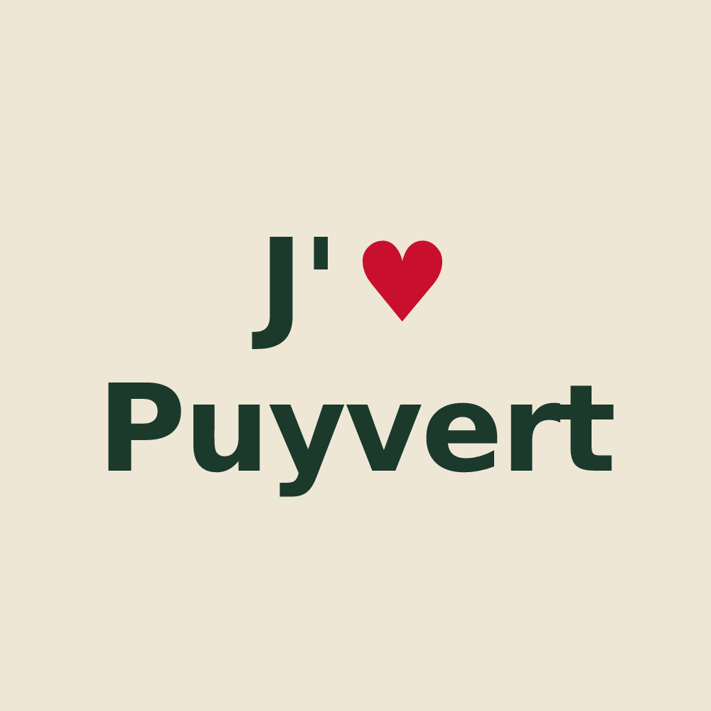Tote bag personnalisé Puyvert — design J'aime Puyvert