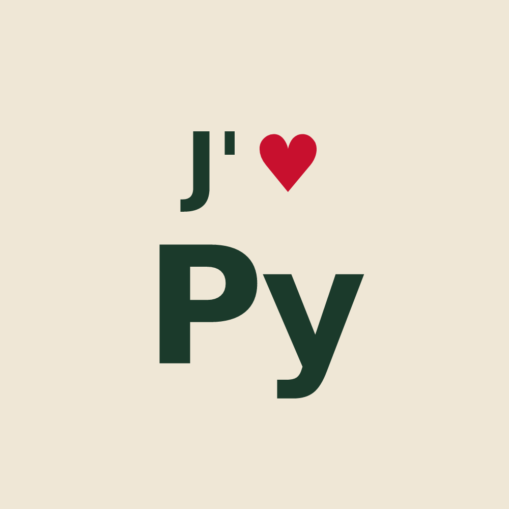 Tote bag personnalisé Py — design J'aime Py