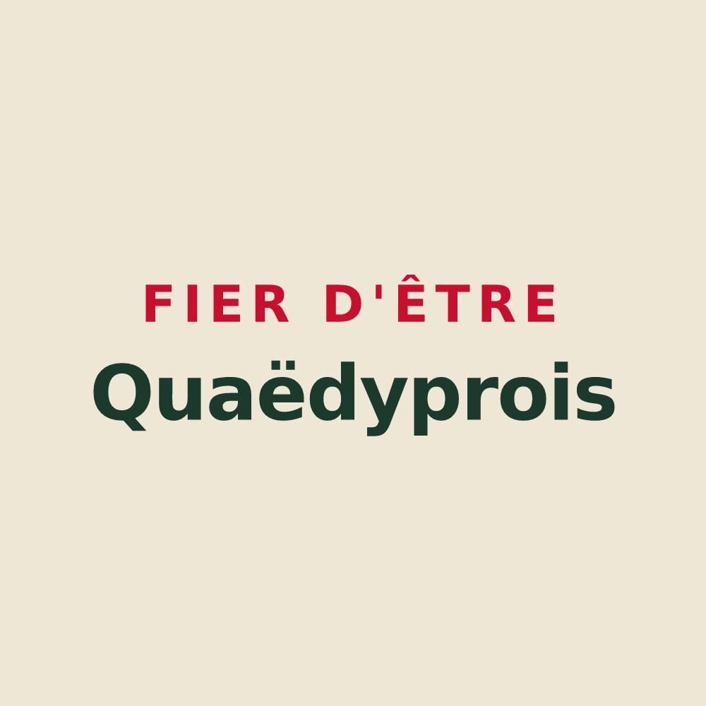 Tote bag « Fier d'être Quaëdyprois » — design pour Quaëdypre
