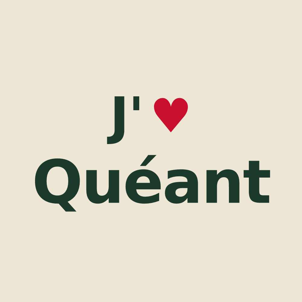 Tote bag personnalisé Quéant — design J'aime Quéant