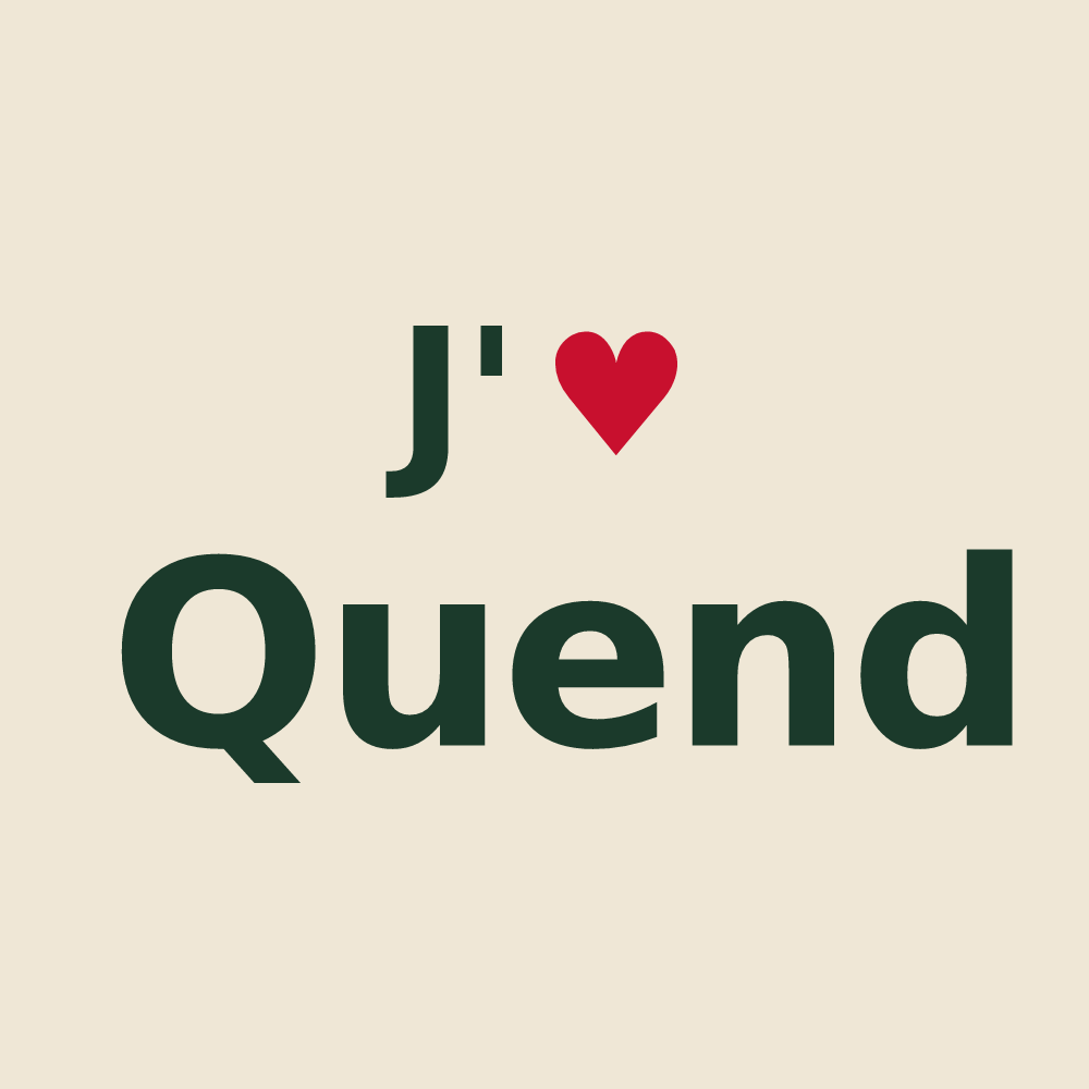 Tote bag personnalisé Quend — design J'aime Quend
