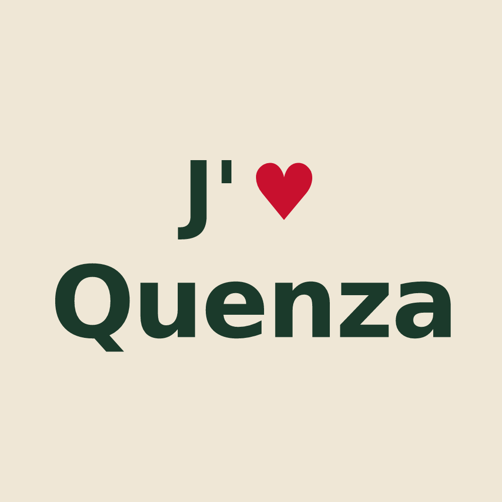 Tote bag personnalisé Quenza — design J'aime Quenza