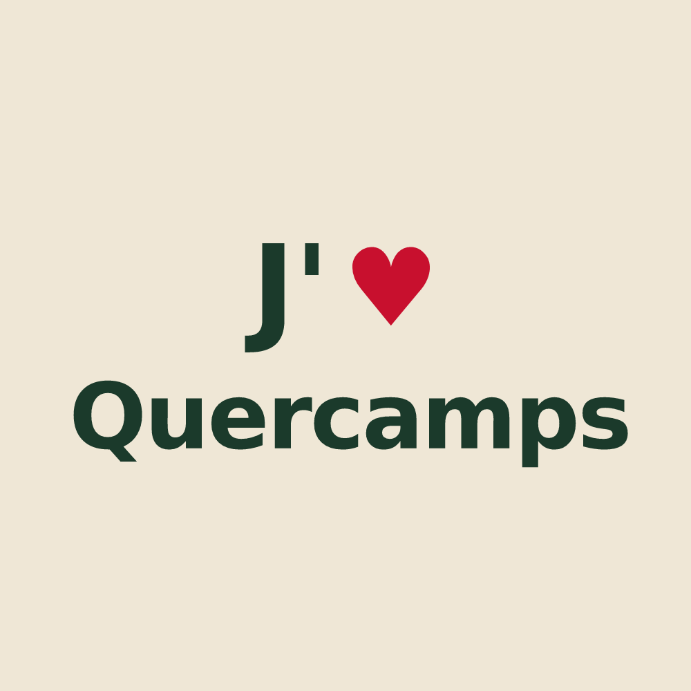 Tote bag personnalisé Quercamps — design J'aime Quercamps