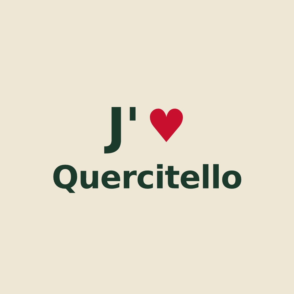 Tote bag personnalisé Quercitello — design J'aime Quercitello