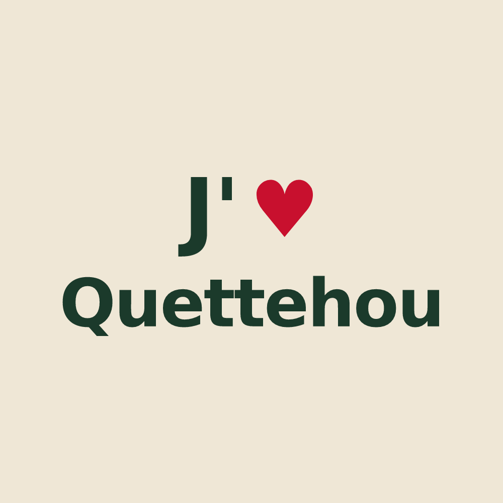 Tote bag personnalisé Quettehou — design J'aime Quettehou