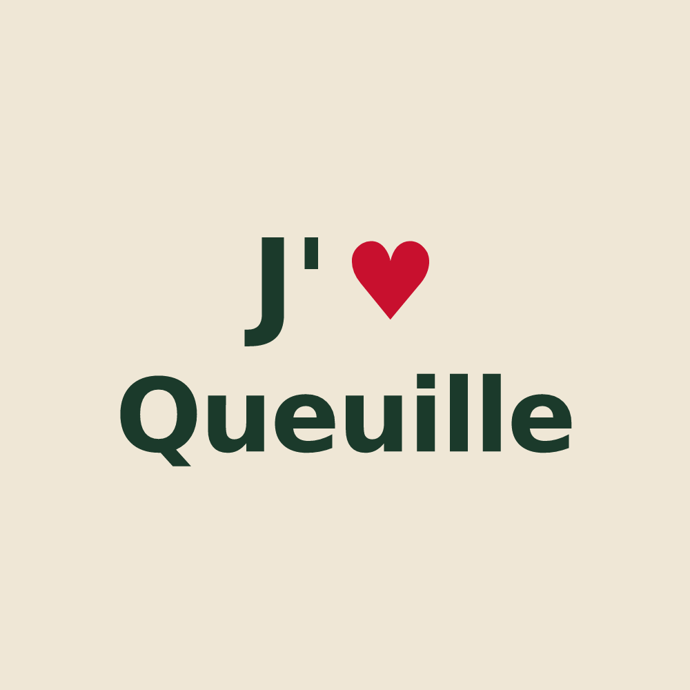 Tote bag personnalisé Queuille — design J'aime Queuille