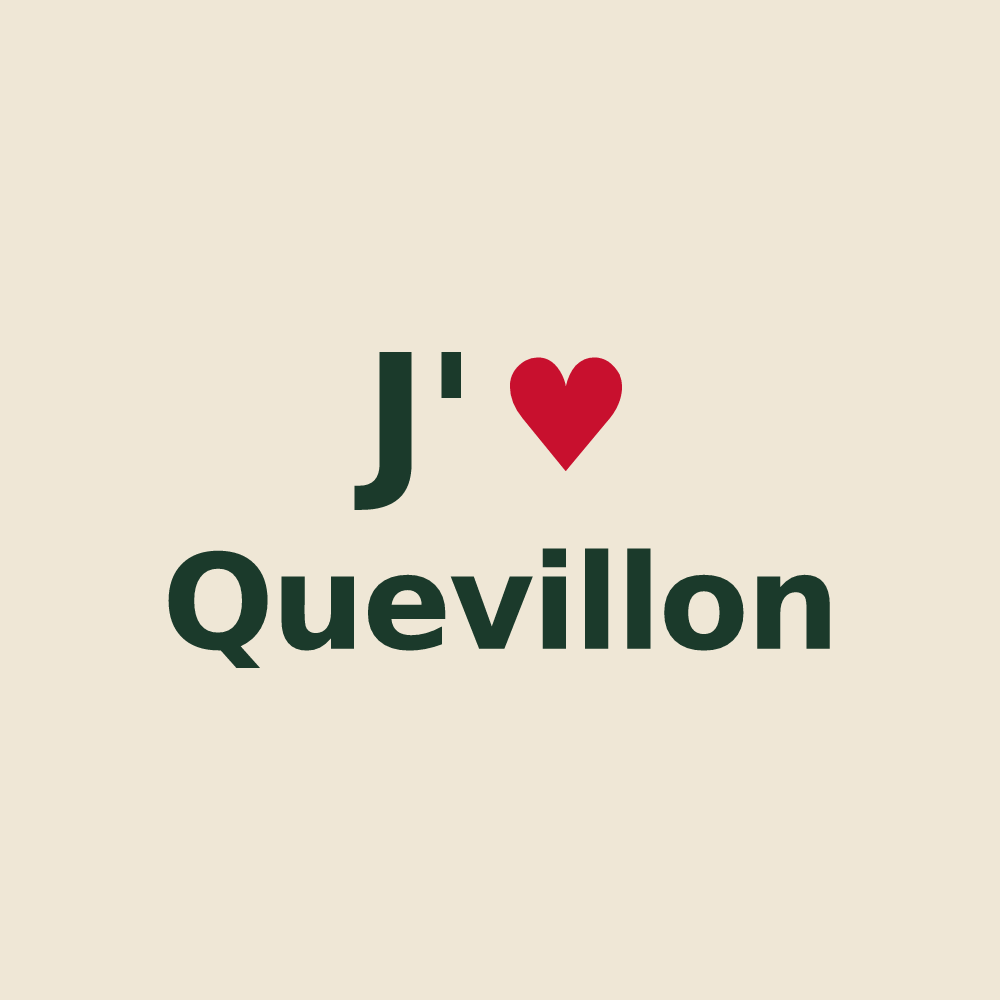 Tote bag personnalisé Quevillon — design J'aime Quevillon