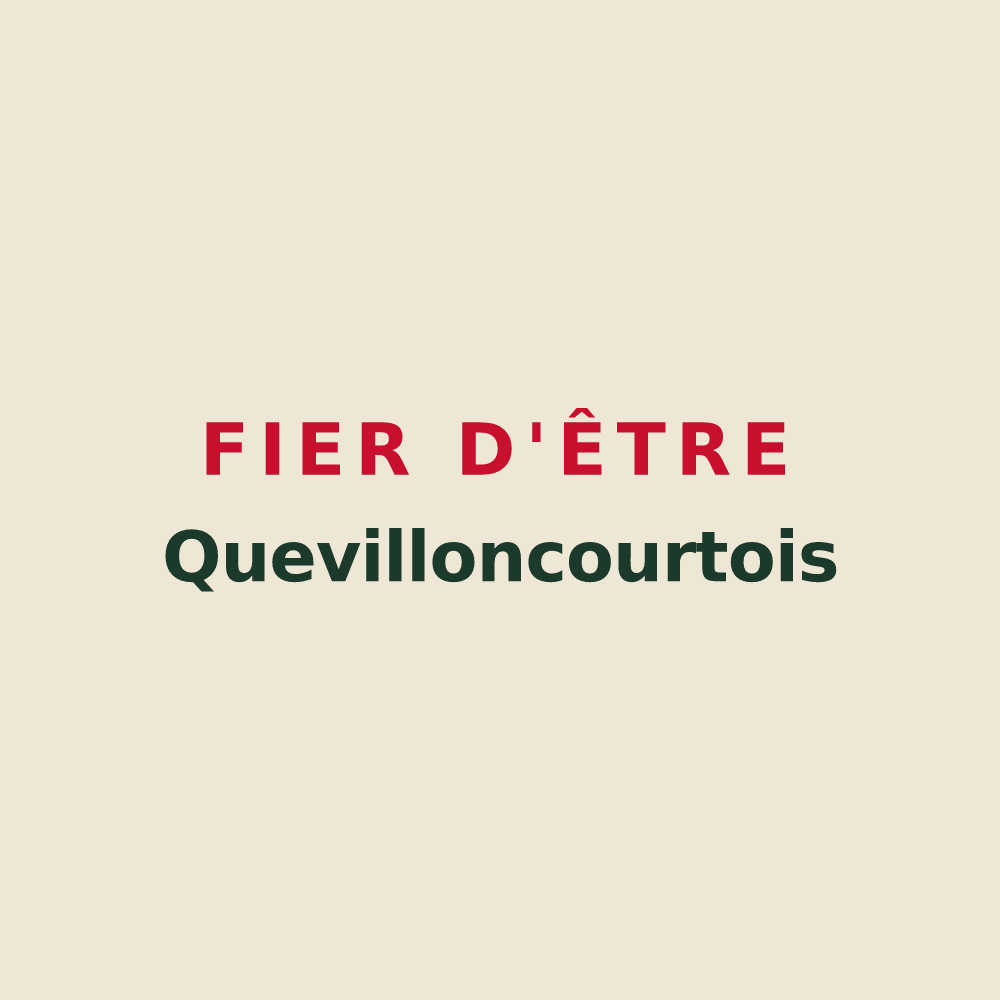 Tote bag « Fier d'être Quevilloncourtois » — design pour Quevilloncourt