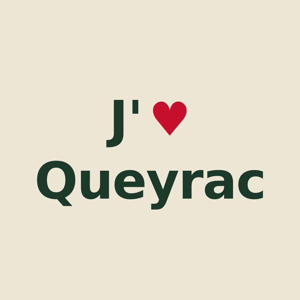 Tote bag personnalisé Queyrac — design J'aime Queyrac