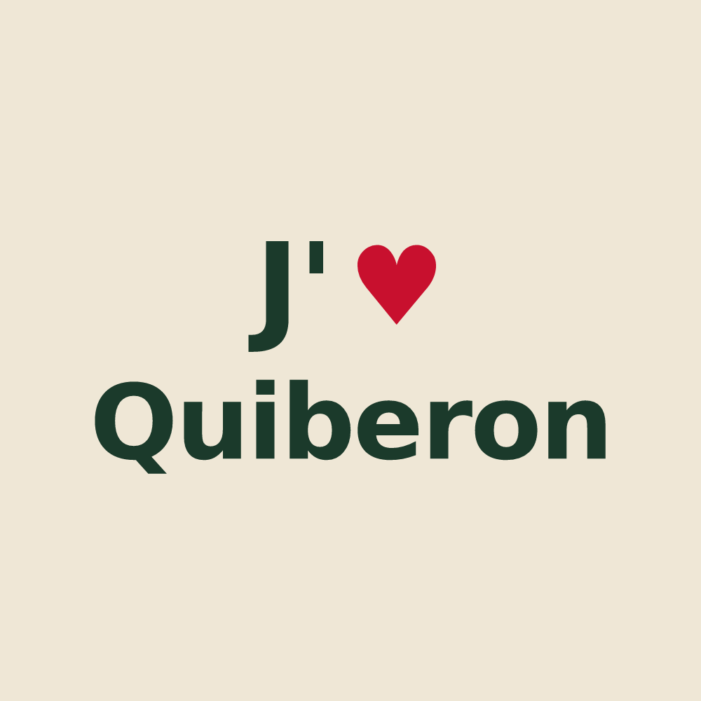Tote bag personnalisé Quiberon — design J'aime Quiberon