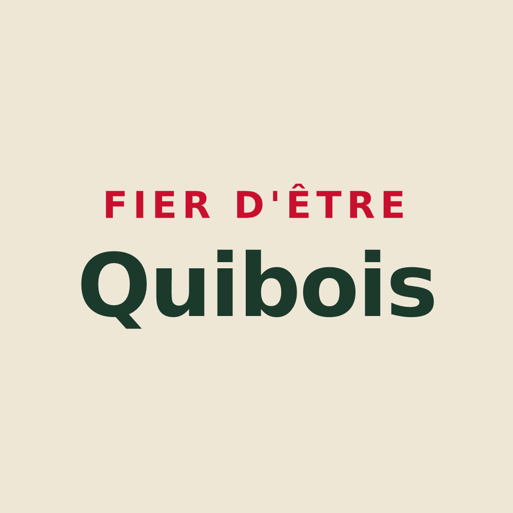 Tote bag « Fier d'être Quibois » — design pour Quibou
