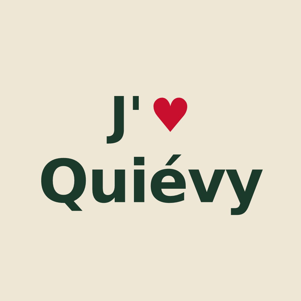 Tote bag personnalisé Quiévy — design J'aime Quiévy