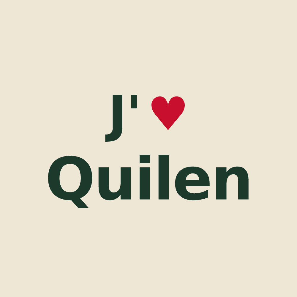 Tote bag personnalisé Quilen — design J'aime Quilen