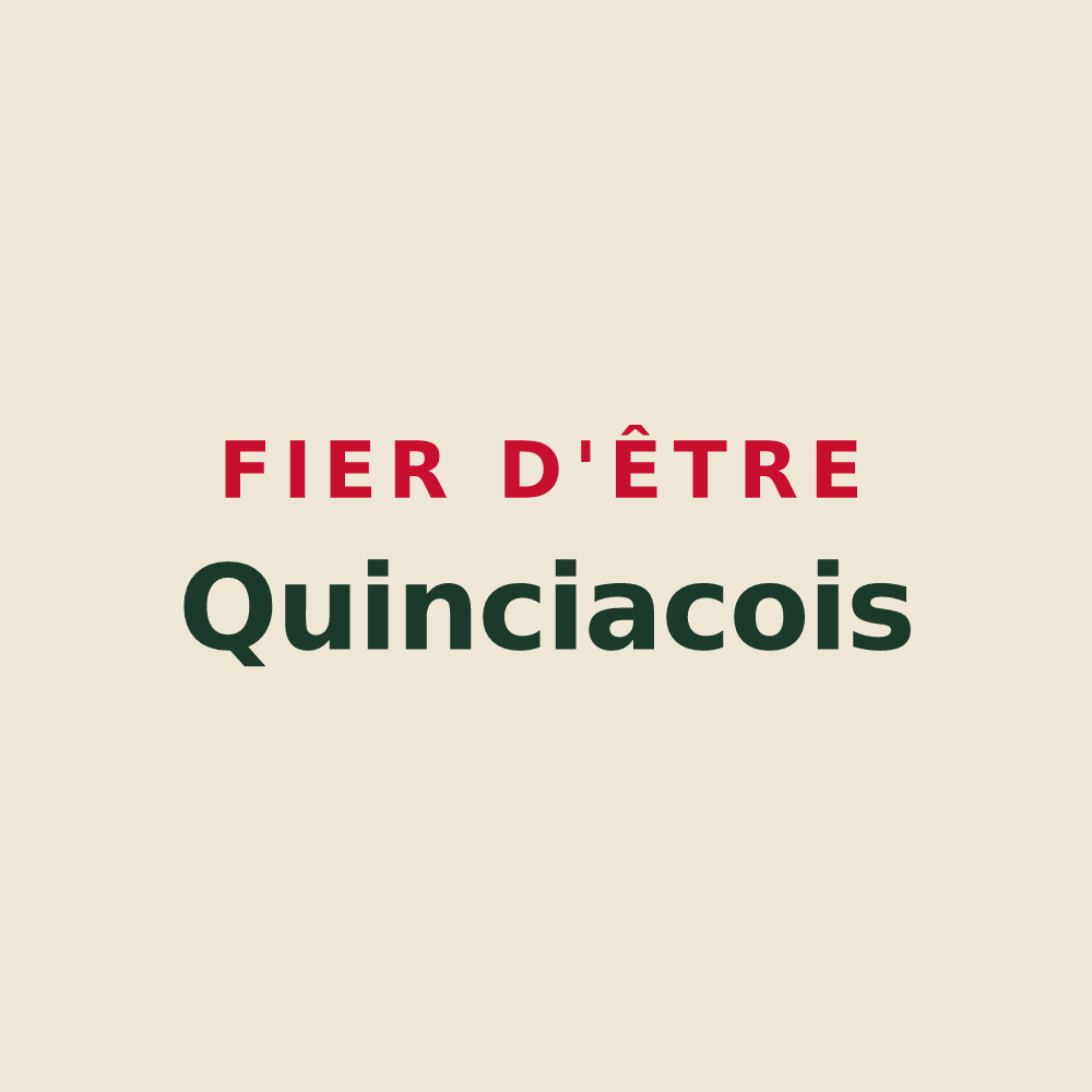 Tote bag « Fier d'être Quinciacois » — design pour Quincy-Basse