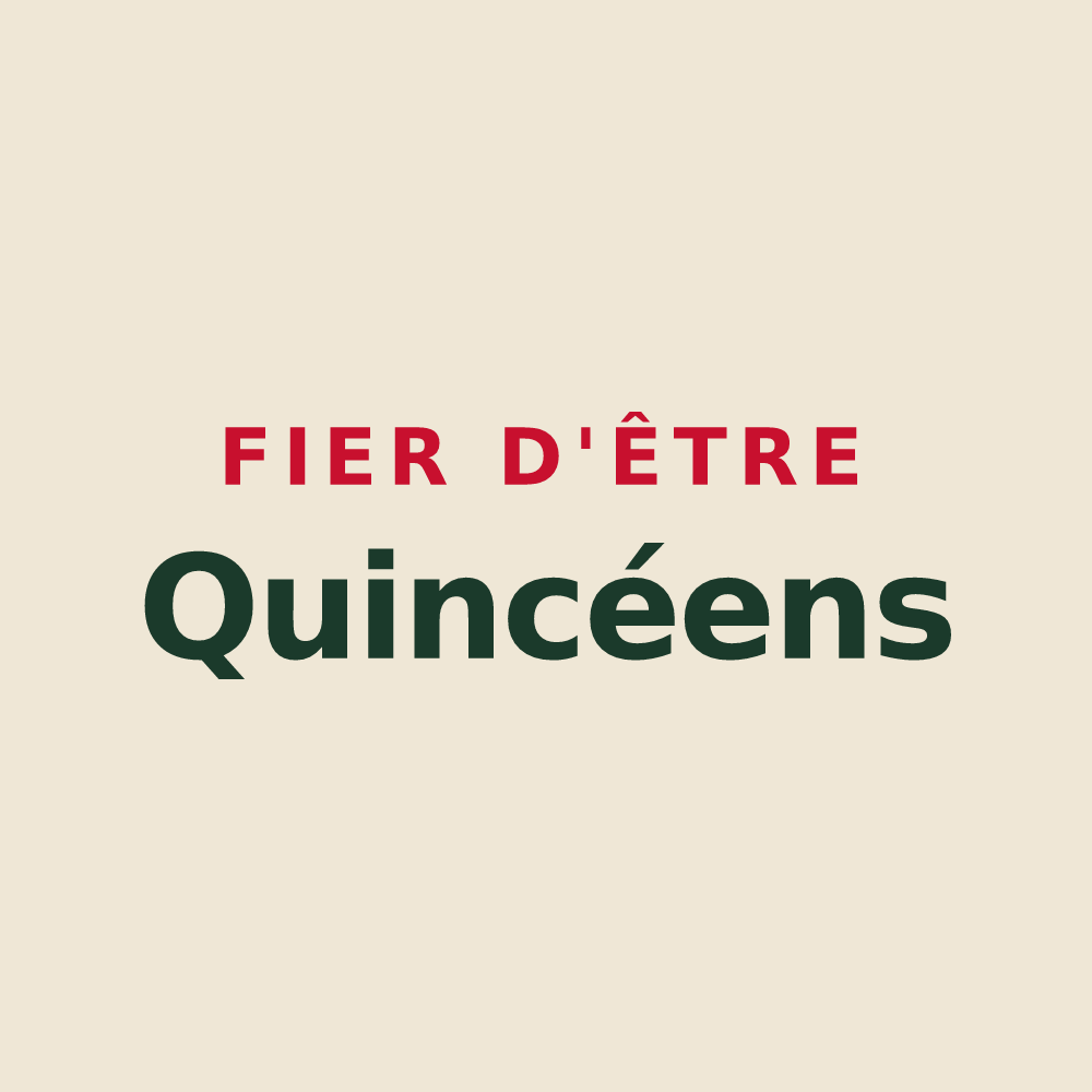 Tote bag « Fier d'être Quincéens » — design pour Quincy-sous-Sénart