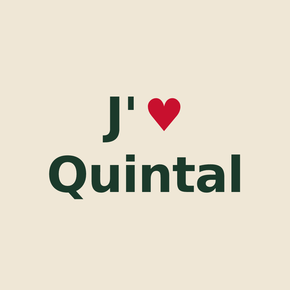 Tote bag personnalisé Quintal — design J'aime Quintal