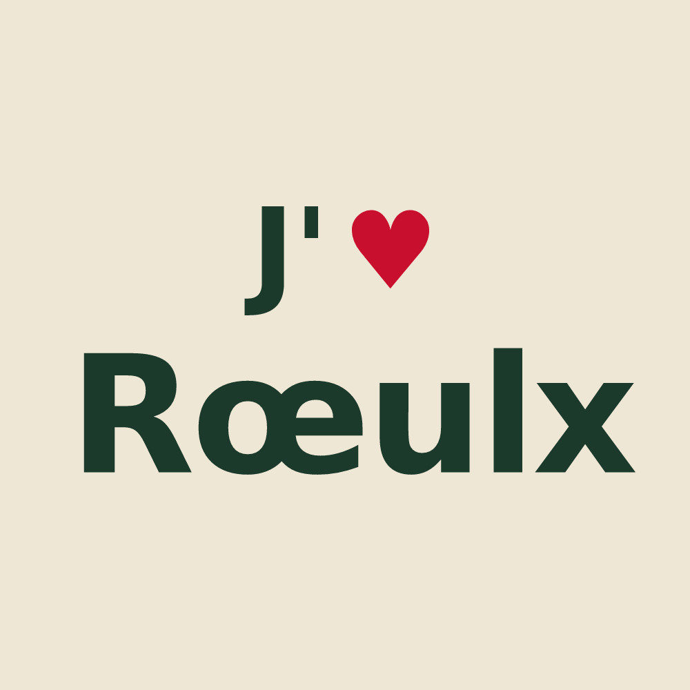 Tote bag personnalisé Rœulx — design J'aime Rœulx