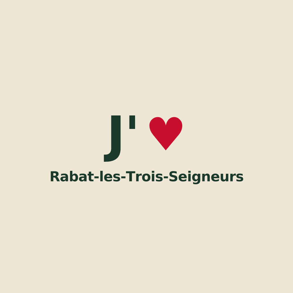 Tote bag personnalisé Rabat-les-Trois-Seigneurs — design J'aime Rabat-les-Trois-Seigneurs