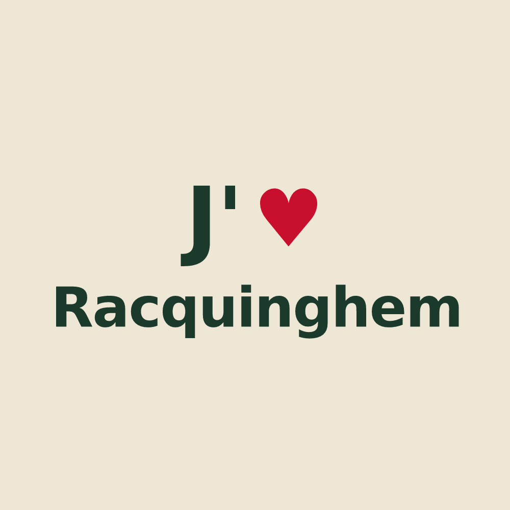 Tote bag personnalisé Racquinghem — design J'aime Racquinghem