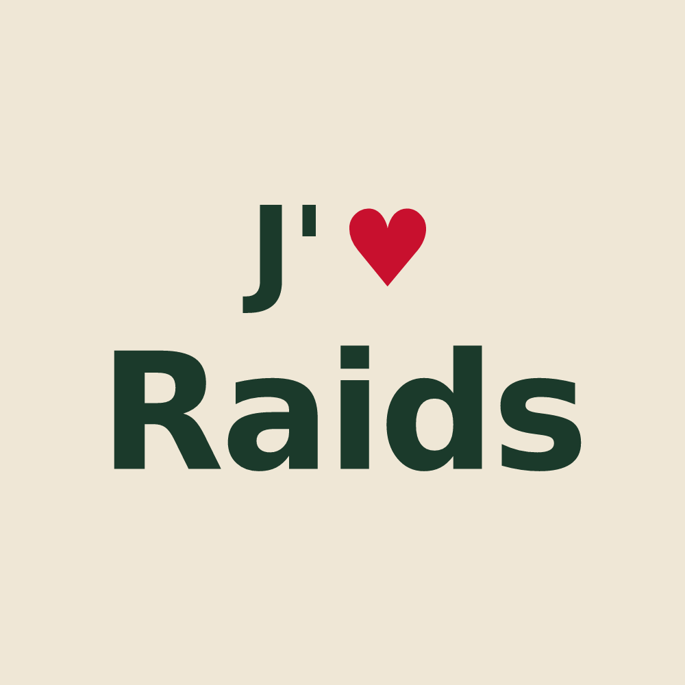 Tote bag personnalisé Raids — design J'aime Raids