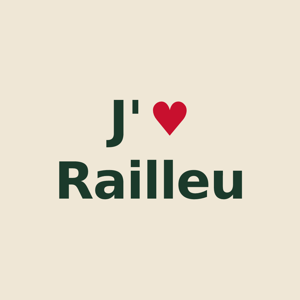 Tote bag personnalisé Railleu — design J'aime Railleu