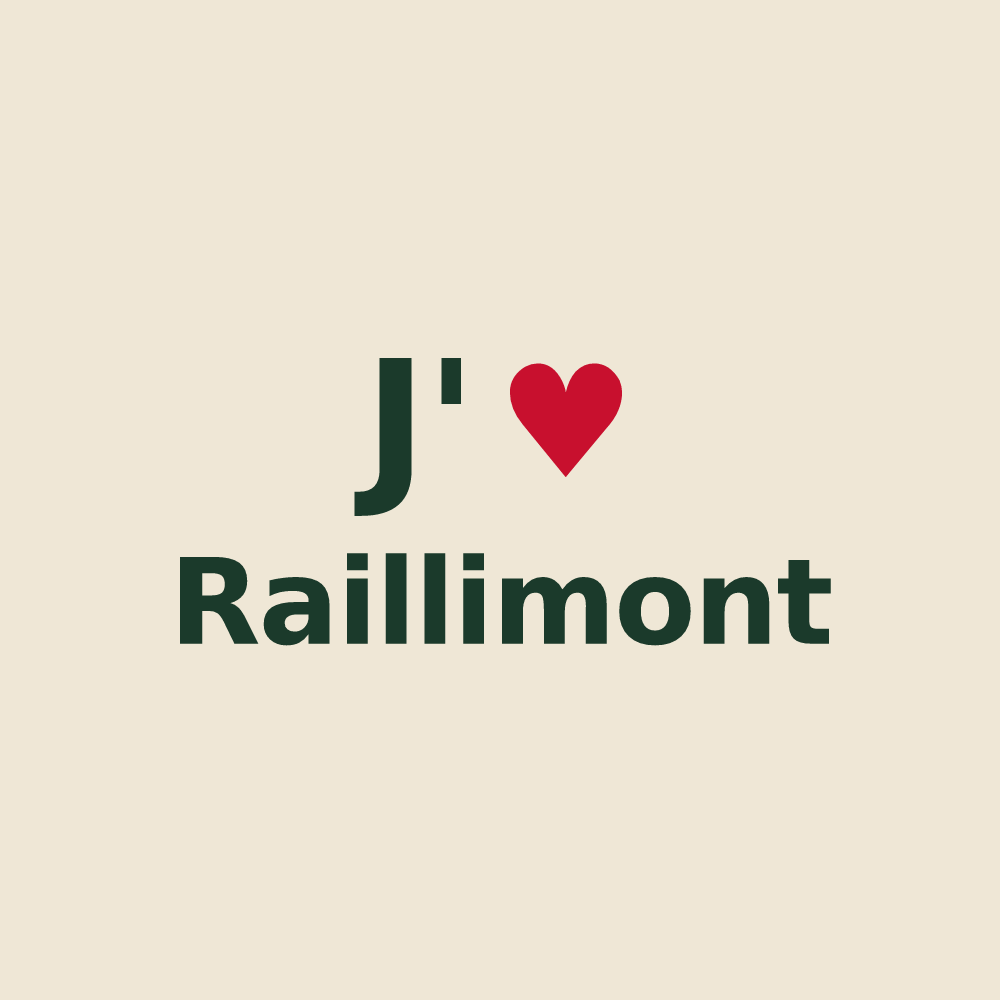 Tote bag personnalisé Raillimont — design J'aime Raillimont