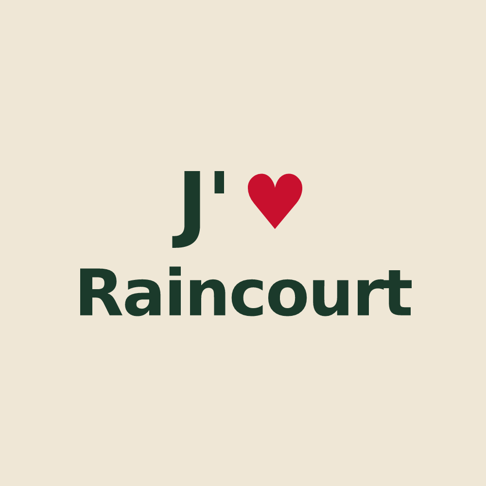 Tote bag personnalisé Raincourt — design J'aime Raincourt