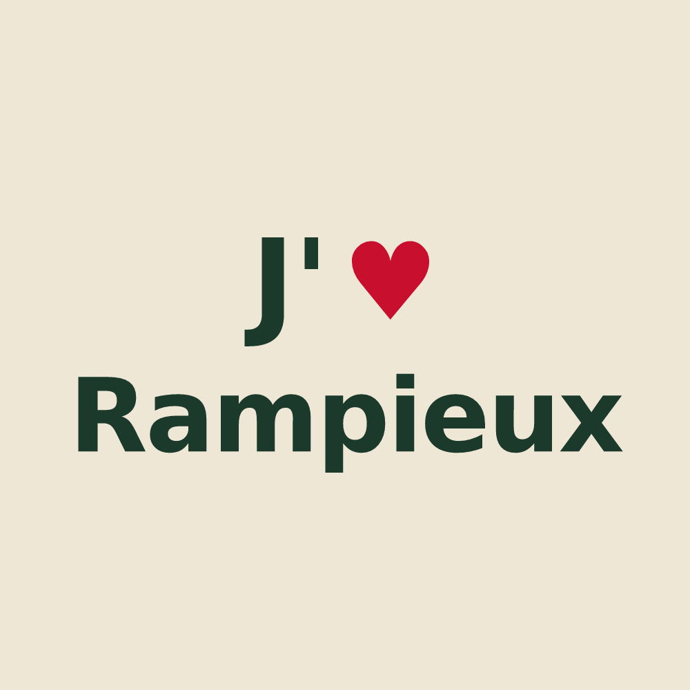 Tote bag personnalisé Rampieux — design J'aime Rampieux