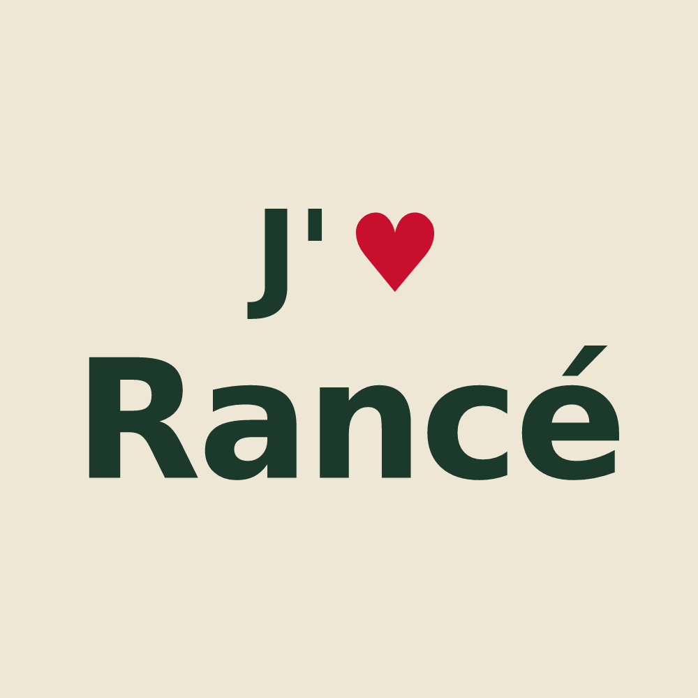 Tote bag personnalisé Rancé — design J'aime Rancé