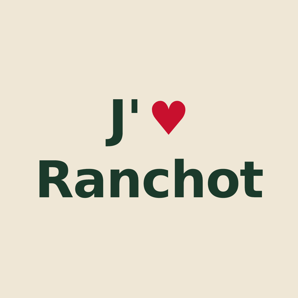 Tote bag personnalisé Ranchot — design J'aime Ranchot