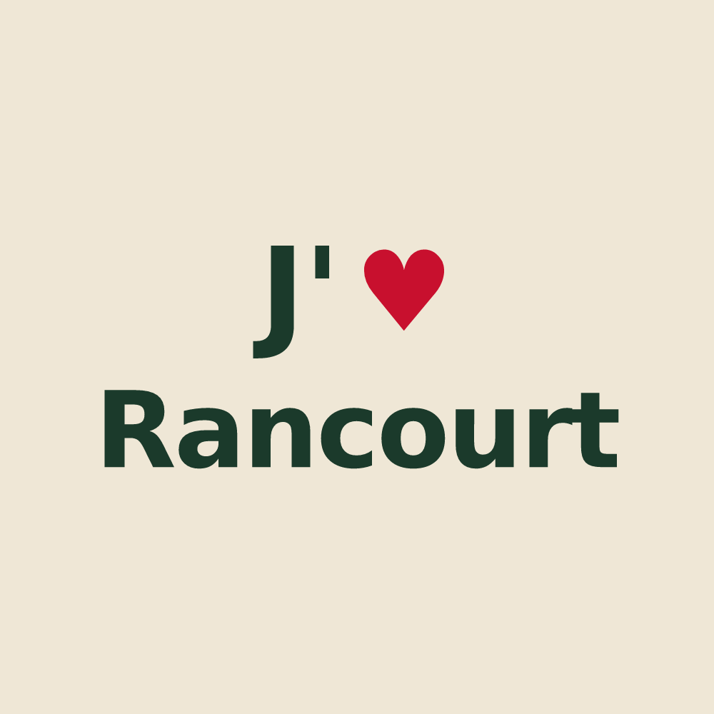 Tote bag personnalisé Rancourt — design J'aime Rancourt