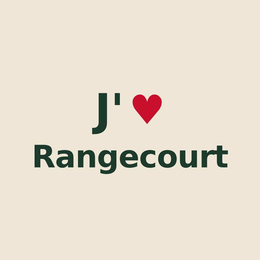 Tote bag personnalisé Rangecourt — design J'aime Rangecourt