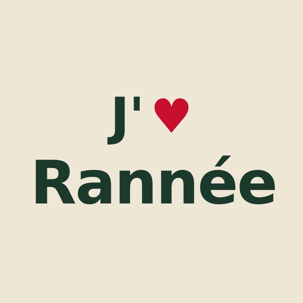 Tote bag personnalisé Rannée — design J'aime Rannée