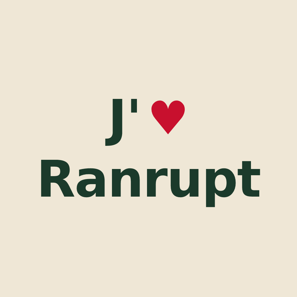 Tote bag personnalisé Ranrupt — design J'aime Ranrupt