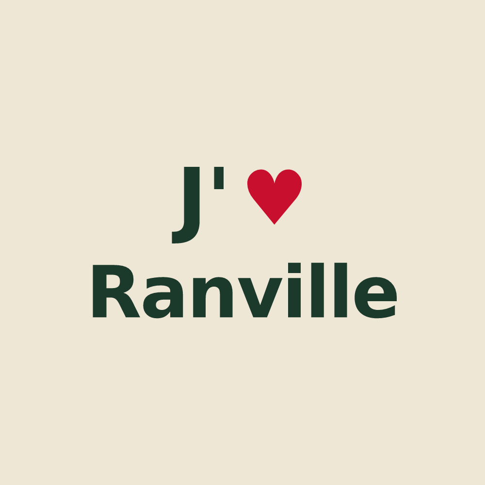 Tote bag personnalisé Ranville — design J'aime Ranville
