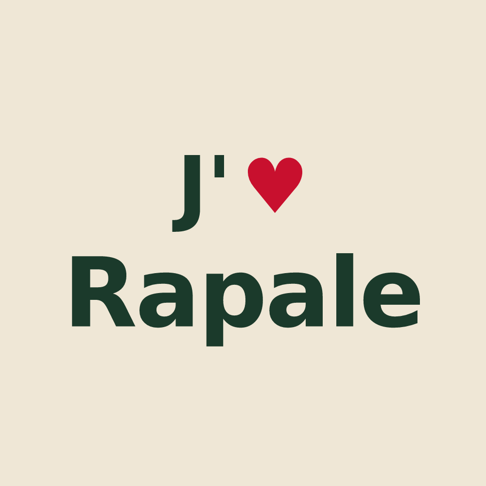 Tote bag personnalisé Rapale — design J'aime Rapale