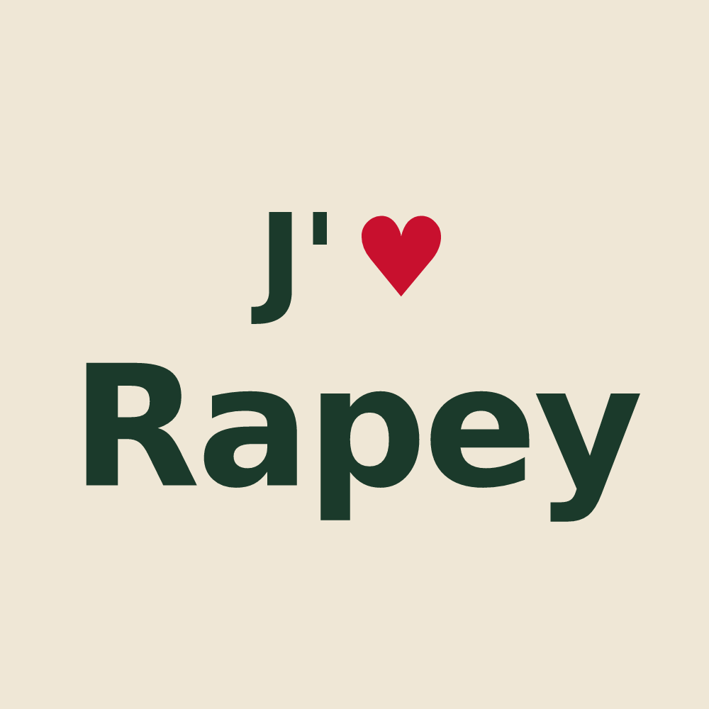 Tote bag personnalisé Rapey — design J'aime Rapey
