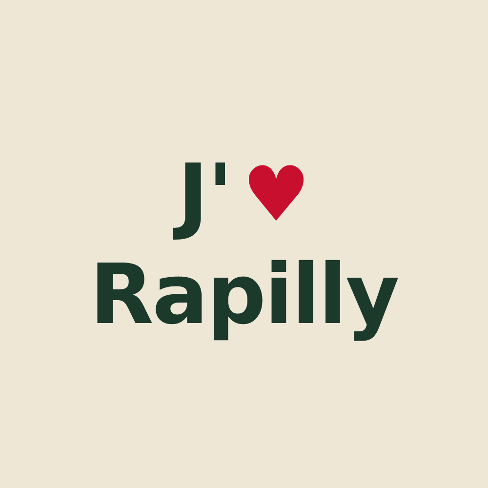 Tote bag personnalisé Rapilly — design J'aime Rapilly
