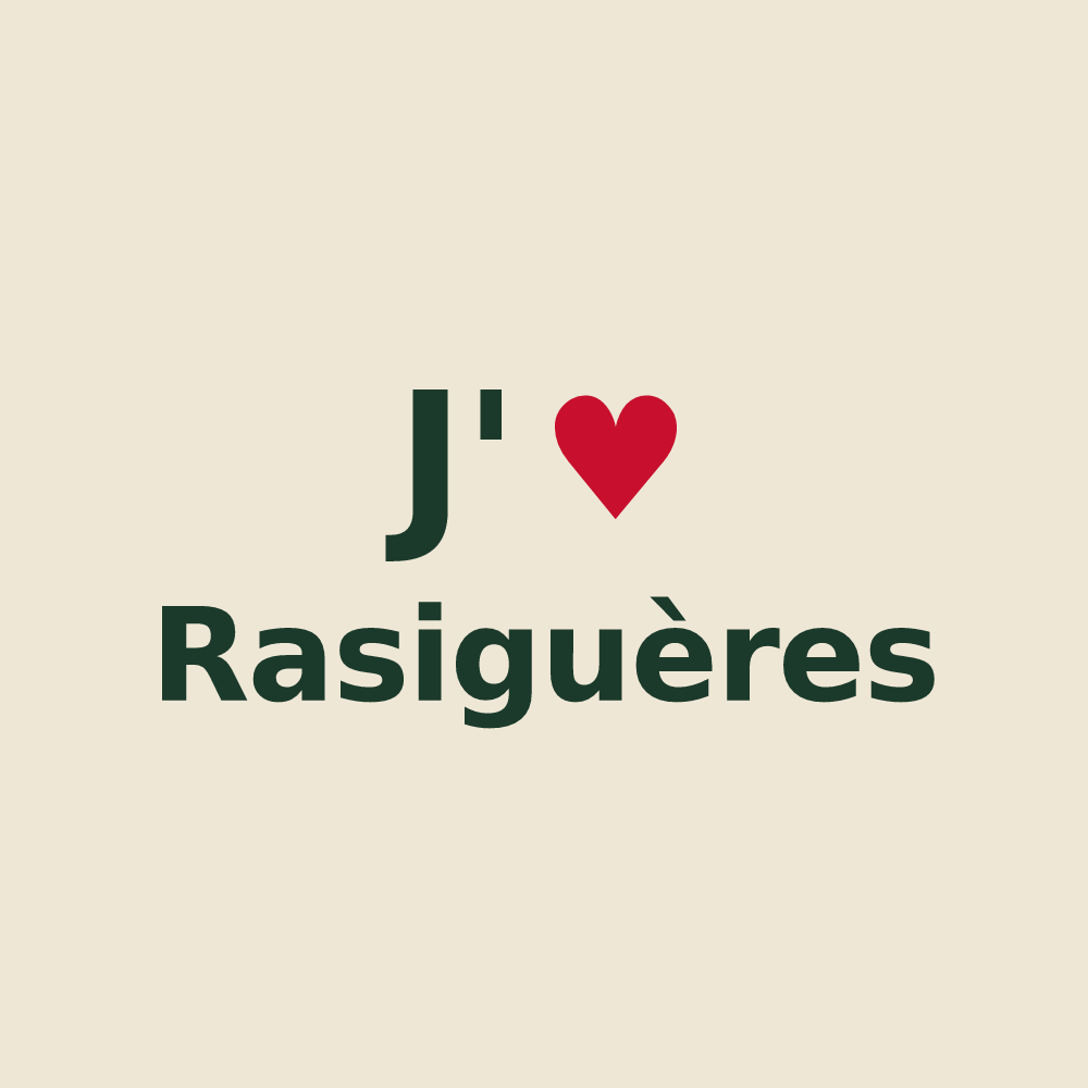 Tote bag personnalisé Rasiguères — design J'aime Rasiguères