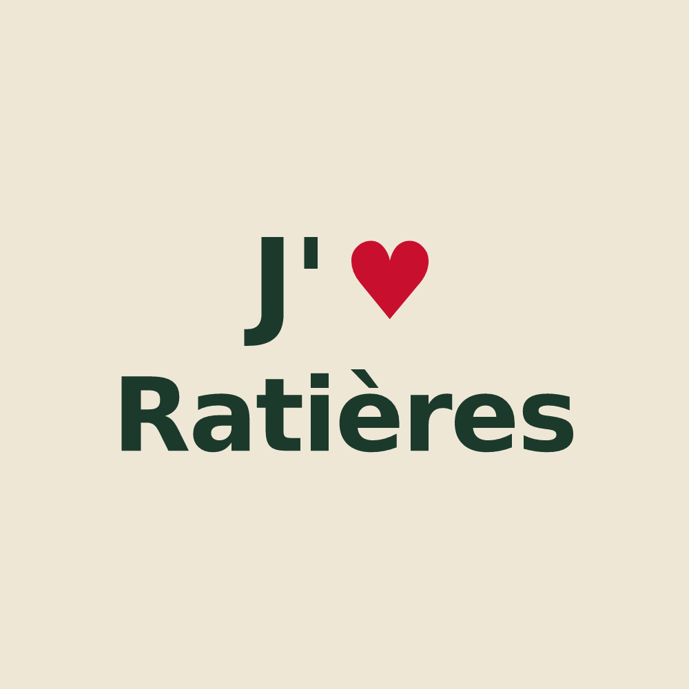 Tote bag personnalisé Ratières — design J'aime Ratières