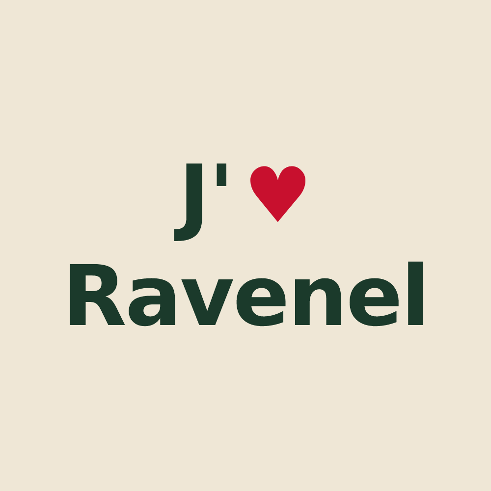 Tote bag personnalisé Ravenel — design J'aime Ravenel