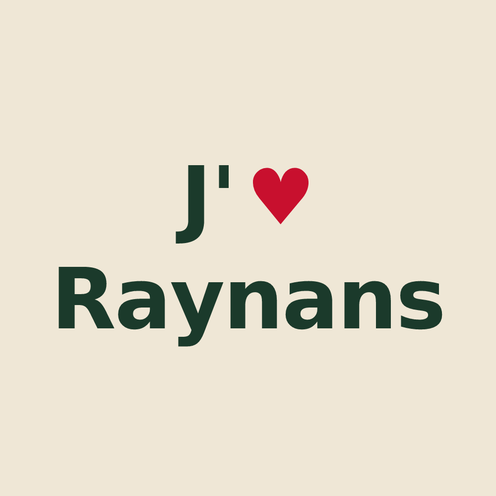 Tote bag personnalisé Raynans — design J'aime Raynans