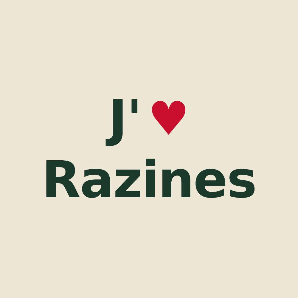 Tote bag personnalisé Razines — design J'aime Razines