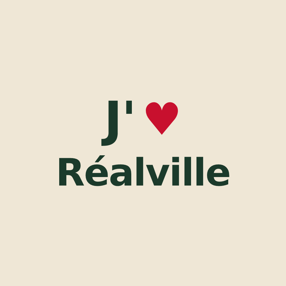 Tote bag personnalisé Réalville — design J'aime Réalville