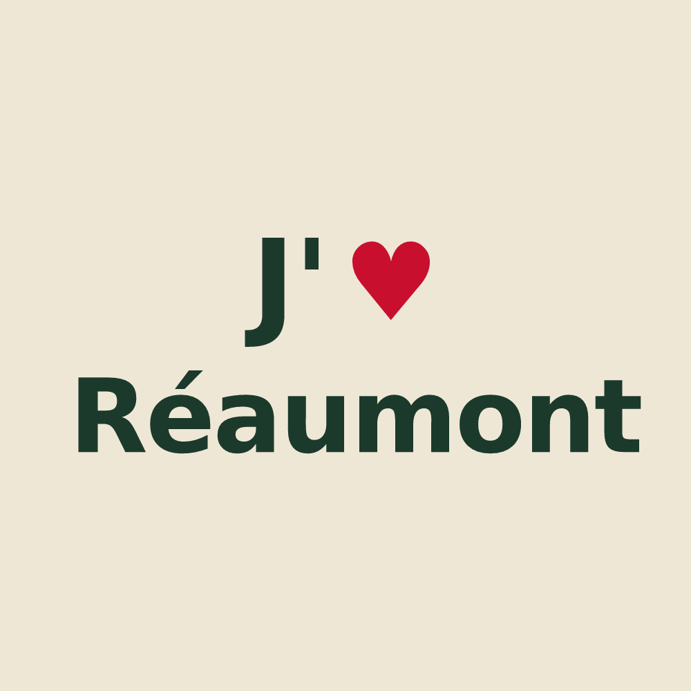 Tote bag personnalisé Réaumont — design J'aime Réaumont