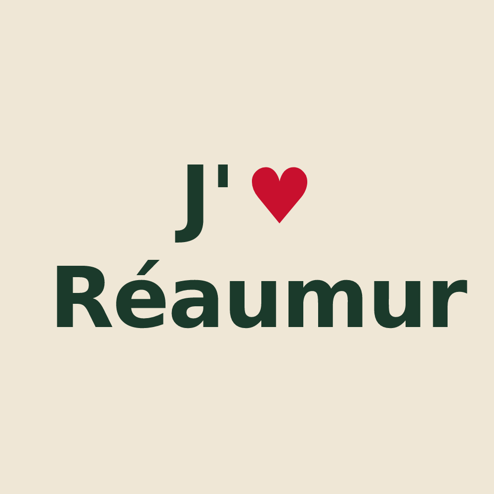 Tote bag personnalisé Réaumur — design J'aime Réaumur